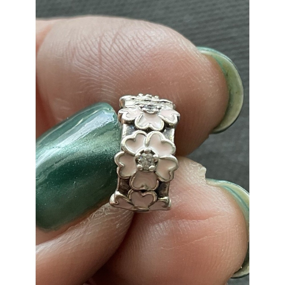 Pandora Pink Primrose Clip Charm ALE 925 Sterling Silver